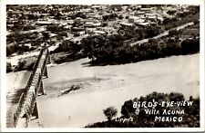 Vtg Birdseye View Villa Acuna Mexico RPPC Real Photo 1940s Postcard picture