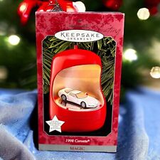 Vintage Hallmark 1998 Keepsake Corvette Christmas Ornament Light Up picture