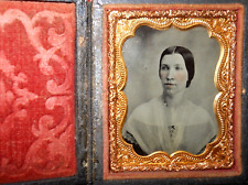 1/9th Size tintype of young lady in full case picture