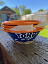 Set of 4 Kellogg's Tony the Tiger Frosted Flakes Cereal Bowls picture