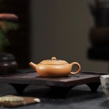 Enamel 120cc Yixing Zisha Purple Clay Yellow JiangpoNi Handmade Eggshell  Teapot picture