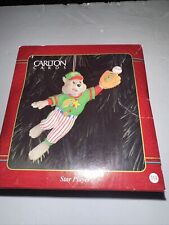 Vintage Carlton Cards Christmas Ornament Star Player 1990s picture
