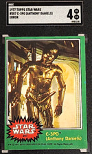 1977 TOPPS STAR WARS #207 C-3PO (ANTHONY DANIELS) ERROR SGC 4 VG EX picture