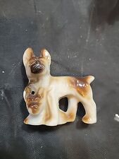 Vintage French Bulldog Figurine Mother 1 Puppy One Piece Japan Rare picture