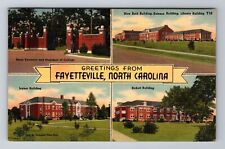 Fayetteville NC-North Carolina, Scenic Banner Greetings, Vintage c1943 Postcard picture
