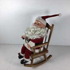 Gemmy Christmas Santa Claus Rocking Chair Musical Sings Jingle Bells Decoration picture