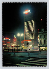 Old Postcard BRUSSELS INTERNATIONAL CENTER NIGHT picture