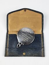 1926 Sterling Silver pocket Mirror Texas Cotton palace w/ pouch personalized picture