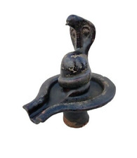 Vintage Old Antique Terracotta Hindu God Lord Shiva Lingam Snake Statue Figure picture