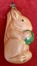 Vintage Antique German Unsilvered Squirrel Glass Christmas Ornament picture