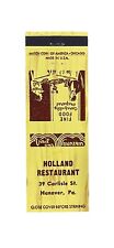 Holland Restaurant Hanover Pennsylvania Vintage Matchbook Cover picture