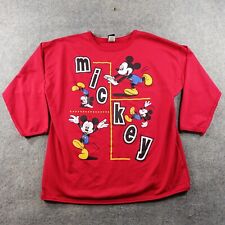 Mickey Unlimited Sweater  Adult Size 1X Red USA Made All Over Print Vintage picture