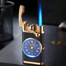Rocker Arm Cigarette Cigar Jet Flame Lighter LED Dial Watch Gadget Gift for Men picture