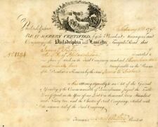 Philadelphia and Lancaster Turnpike signed by Israel Whelen - Stock Certificate  picture