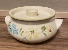 Vtg Franciscan Earthenware Daisy Pattern Pottery Covered Casserole Dish Lid 9” picture