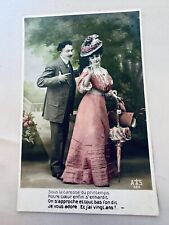 Antique Postcard French Romantic Couple #560 picture