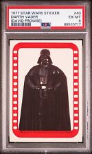 1977 Topps - #40 Darth Vader (David Prowse) - Star Wars Sticker - PSA 6 EX-MT picture
