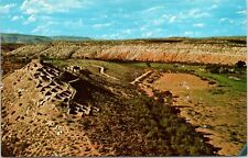 Clarkdale AZ Tuzigoot Native Pueblo Fort Aerial View Unused Arizona Postcard 74 picture