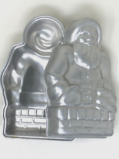 Santa Claus 2 Piece  Mold Chimney 3D Cake Pan Christmas Aluminum Bakeware-VG picture