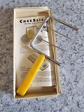Vintage Schneider Cheese CheeSlicer yellow Bakelite handle Original Box picture