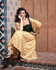 Jane Russell Breathtaking Vivid Color 1940's Sultry Glamour Pose 8x10 Photograph picture