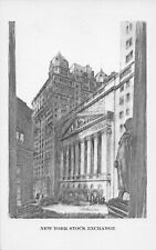 Vintage Artist Signed Arthur Hass NYC New York Stock Exchange Postcard picture