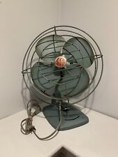 Vintage GE Desk Fan Oscillating Table General Electric Gray 1950’s Works Great picture