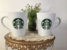 Starbucks Ceramic Coffee Mugs Set Of (2) Mermaid Siren Logo~12 OZ~FREE SHIPPING  picture