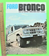 ORIGINAL 1968 FORD BRONCO DLX 8-pg COLOR CATALOG Brochure ROADSTER Pick-Up XLNT picture