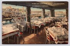 1940s~San Francisco California CA~Vista Del Mar Restaurant~Dining Room~Postcard picture