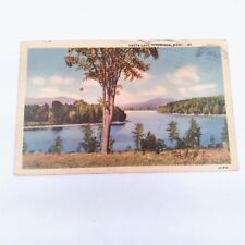 Pittsfield Massachusetts -Onota Lake- Taconic Mountain Shore View Postcard c1934 picture
