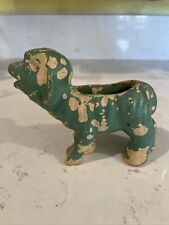 Antique Cameron Clay CCP Lamb Sheep Ceramic Pottery Planter Green Flaws picture