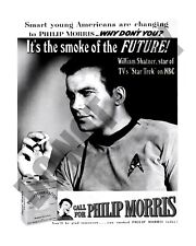 William Shatner Star Trek Captain Kirk In Philip Morris Cigarette Ad 8x10 Photo picture