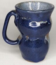 Vintage Hand Made Pottery Mug Multicolor Blue with Handle picture
