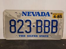 1985 Nevada TRIPPLE LETTER License Plate Tag Original. picture