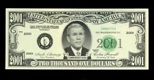 George Bush Dick Cheney $2001 Dollar Bill- Gift Idea picture