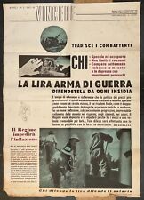 LA LIRA ARMA DI GUERRA MANIFESTO PROPAGANDA F… DI COMBATTIMENTO DI MILANO 1942 picture