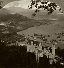 Keystone Stereoview Neuschwanste Castle, Germany Alps From 600/1200 Set #327 T2 picture