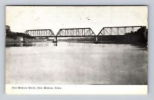 Des Moines IA-Iowa, Des Moines River, Antique, Vintage c1908 Postcard picture