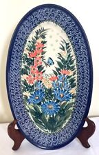 Unikat Poland Pottery Lg Oval Serving Plate Sp Edition 2008 A Garden Of Love picture
