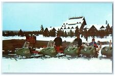 c1960s Wintertime Old Faithful Inn Yellowstone National Park Wyoming WY Postcard picture