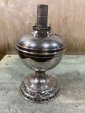 Antique P&A ROYAL Brass Oil Stand Lamp #1 - Font - Finish Degradation picture