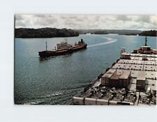 Postcard Modern Super Cargo Ships Through Pedro Miguel Lake Panama Canal picture