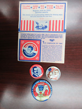 Reproduction Campaign Pins (4), Kennedy, Dewey (2), & T. Roosevelt - RB2689 picture