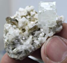 43X28X15MM 116CARAT TOP QUALITY TRANSPARENT GOSHANITE ON ALBITE+MICA@AFGH7(14JH picture