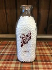 Reed's Dairy Old Vintage Milk Bottle Clinton picture