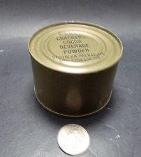 Rare Vintage US ARMY Military C Ration Can B-2 Crackers Cocoa Beverage Powder picture