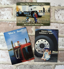 Vintage '91 Semi Truck Postcards Souvenir Set of 3 Child Baby Comical Funny picture