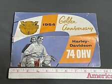 1954 Harley Davidson GOLDEN ANNIVERSARY 74 OHV Advertising Pamphlet Brochure picture