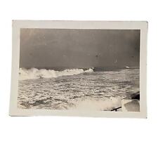 Vtg B&W Original 1940s Photo Beautiful Redondo Beach California Waves Snapshot picture